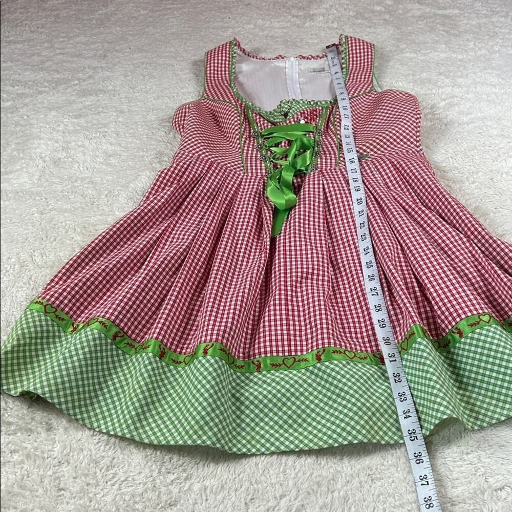 Spieth and Wensky checked deer and elk embroidered Austrian dirndl dress 40 M - Picture 7 of 9